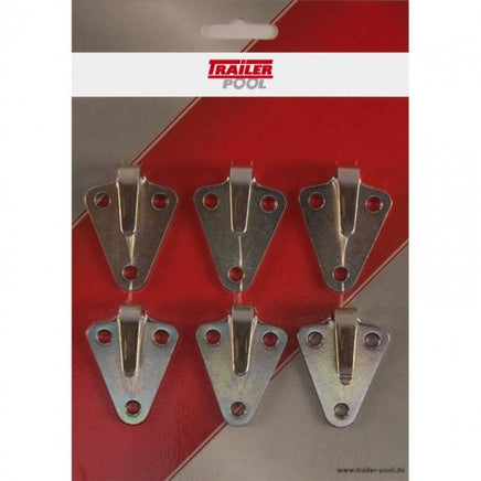 6 x Planenhaken 3-Loch, Länge 50 mm, LA 32x24 mm-B&B Shop - 2000 Stockerau
