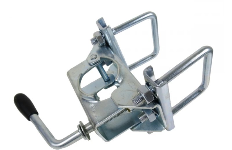 Stützradhalterung / Stützradschelle für vierkant Zugdeichseln 60mm PKW