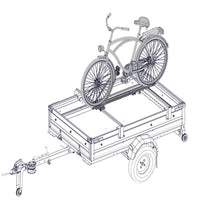 1 Paar Fahrradträgerbefestigung für Anhängerbordwand, Einzeln oder mit Fahrradschienen, ohne Bohren, z.b Pongratz, Schnellsystem - B&B Shop - 2000 Stockerau
