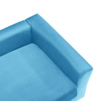 Hundesofa Schaumstoffkissen Türkis 60X43X30Cm Plüsch Kunstleder