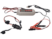 DK Batterie - Ladegerät 4A mit Display – für Nass-, GEL- & AGM-Batterien, Auto, Motorrad, Anhänger, Wohnwagen