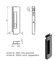 Aluminiumverschluss, links oder rechts, 313 mm, GH unten, passend für Humbaur - B&B Shop - 2000 Stockerau