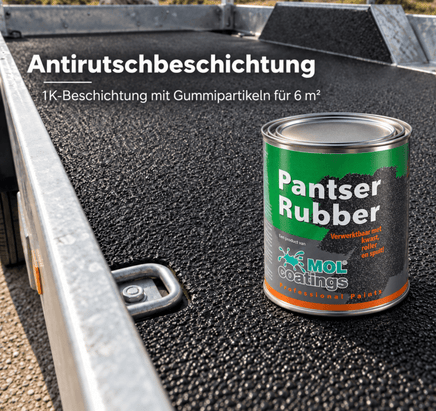 Antirutschbeschichtung – 1K-Beschichtung mit Gummipartikeln, schwarz (6 m2) Pferdeanhänger, Motorradanhänger, Ladeflächen-B&B Shop - 2000 Stockerau