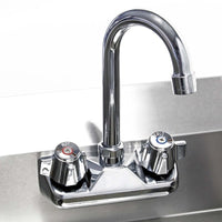 Edelstahl Waschbecken mit Innenbecken, 3 - seitigem Spritzschutz für Gastronomie Küche Werkstatt, Komplettset mit Armatur und Anschlüsse - B&B Shop - 2000 Stockerau