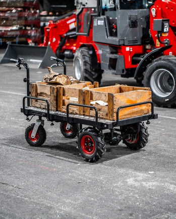 Elektrische Schubkarre - Ladefläche verlängerbar - mit Rückwärtsgang, 350W starker Elektromotor, 250kg Tragkraft, Scheibtruhe - B&B Shop - 2000 Stockerau
