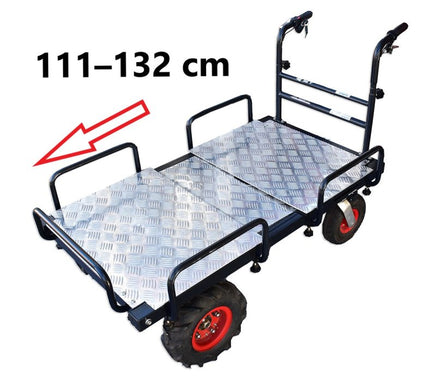 Elektrische Schubkarre - Ladefläche verlängerbar - mit Rückwärtsgang, 350W starker Elektromotor, 250kg Tragkraft, Scheibtruhe - B&B Shop - 2000 Stockerau