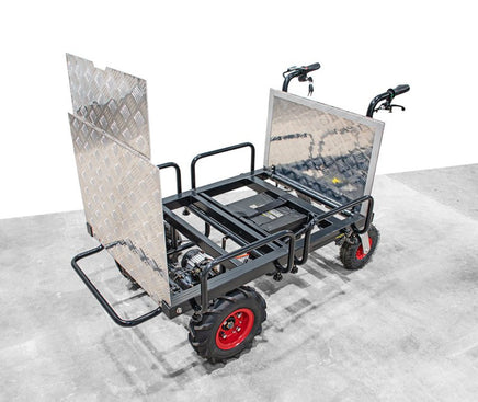 Elektrische Schubkarre - Ladefläche verlängerbar - mit Rückwärtsgang, 350W starker Elektromotor, 250kg Tragkraft, Scheibtruhe - B&B Shop - 2000 Stockerau