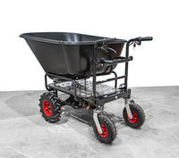 Elektrische Schubkarre mit Rückwärtsgang, 2 - in - 1 - Lösung, 160L Mulde, 350W starker Elektromotor, 250kg Tragkraft, kippbar - B&B Shop - 2000 Stockerau
