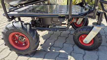 Elektrische Schubkarre mit Rückwärtsgang, 2 - in - 1 - Lösung, 160L Mulde, 350W starker Elektromotor, 250kg Tragkraft, kippbar, Scheibtruhe - B&B Shop - 2000 Stockerau