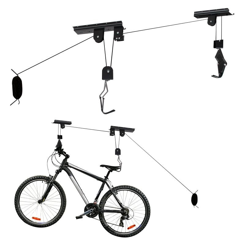 werkstatt fahrradständer Fahrrad-Deckenlift Fahrradhalter für Garage Werkstatt, bis 20kg, 4 m D| B&B Shop