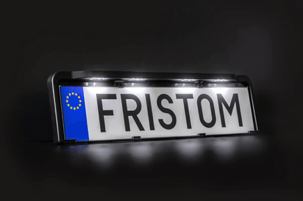 FRISTOM FT LED, Kennzeichenhalter mit LED Beleuchtung, mit 1,5m Anschlusskabel, 12V - 36V - B&B Shop - 2000 Stockerau