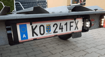 FRISTOM FT LED, Kennzeichenhalter mit LED Beleuchtung, mit 1,5m Anschlusskabel, 12V - 36V - B&B Shop - 2000 Stockerau