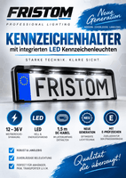FRISTOM FT LED, Kennzeichenhalter mit LED Beleuchtung, mit 1,5m Anschlusskabel, 12V - 36V-B&B Shop - 2000 Stockerau