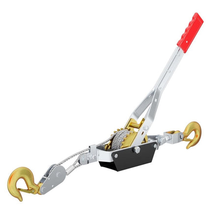 Handseilzug mit 1,8m Drahtseil, Flaschenzug, 2 Haken, Sicherheitslasthaken, 1000kg - 4000kg - B&B Shop - 2000 Stockerau