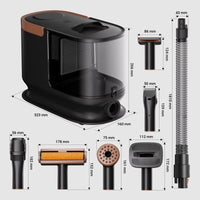 Haustier Pflegeset, 6 in 1 Multifunktion Schermaschine, mit Staubsauger, für glänzendes Fell, 12teilig, - B&B Shop - 2000 Stockerau