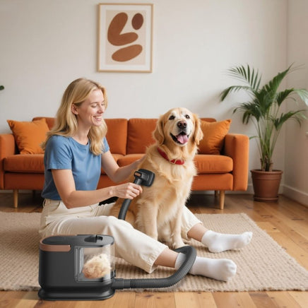 Haustier Pflegeset, 6 in 1 Multifunktion Schermaschine, mit Staubsauger, für glänzendes Fell, 12teilig, - B&B Shop - 2000 Stockerau