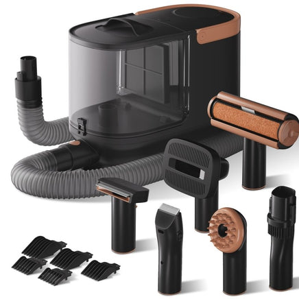 Haustier Pflegeset, 6 in 1 Multifunktion Schermaschine, mit Staubsauger, für glänzendes Fell, 12teilig, - B&B Shop - 2000 Stockerau