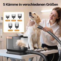 Haustier Pflegeset, 6 in 1 Multifunktion Schermaschine, mit Staubsauger, für glänzendes Fell, 12teilig, - B&B Shop - 2000 Stockerau