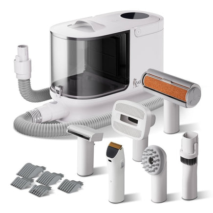 Haustier Pflegeset, 6 in 1 Multifunktion Schermaschine, mit Staubsauger, für glänzendes Fell, 12teilig, - B&B Shop - 2000 Stockerau