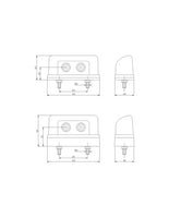 Kennzeichenleuchte LED, mit Sockel, 500 mm Kabel, FRISTOM FT - 016 Kennzeichenleuchte LED - B&B Shop - 2000 Stockerau