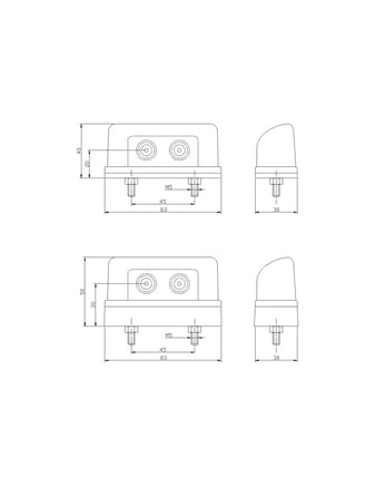 Kennzeichenleuchte LED, mit Sockel, 500 mm Kabel, FRISTOM FT - 016 Kennzeichenleuchte LED - B&B Shop - 2000 Stockerau
