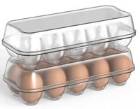 Mehrweg - Eierbox 10er – nachhaltig, robust & transparent, 11,5 x 26,5 cm, BPA - frei - B&B Shop - 2000 Stockerau