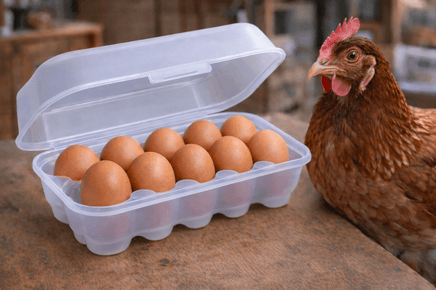 Mehrweg - Eierbox 10er – nachhaltig, robust & transparent, 11,5 x 26,5 cm, BPA - frei - B&B Shop - 2000 Stockerau