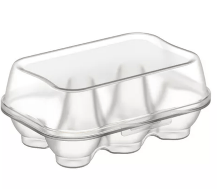 Mehrweg - Eierbox 6er – nachhaltig, robust & transparent, 11,5 x 16,4 cm, BPA - frei - B&B Shop - 2000 Stockerau