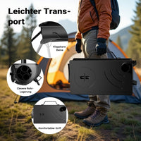 mobiler Ofen, Zeltofen Stahl, robuster Campingofen 85 x 57,5 x 238 cm, Holzofen mit Rauchabzug Ø 6 cm x 40 cm, Werkstattofen - B&B Shop - 2000 Stockerau