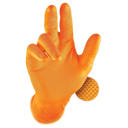 Nitril Handschuhe orange Größe M - XXL, 50 Stk., beidseitig tragbar, Touchscreen freundlich, antistatisch - B&B Shop - 2000 Stockerau