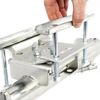 Schwerlast Stützrad bis 540 kg, SCHWENKBAR, Komplettset, (Kein Bohren nötig) Bugrad mit Halterung mit Kurbel, Seitlich montierbar - B&B Shop - 2000 Stockerau