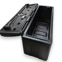 Staubox, Werkzeugkasten, Zurrgurtbox, Staukasten, 600 - 3, schwarz, 645 x B 240 x H 300 - B&B Shop - 2000 Stockerau