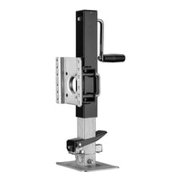 Stützfuß 900 kg Kurbel seitlich mit Schwenkhalterung, höhenverstellbare Anhängerstütze Fußpedal, Wohnwagen, Anhänger, - B&B Shop - 2000 Stockerau