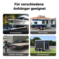 Stützfuß 900 kg Kurbel seitlich mit Schwenkhalterung, höhenverstellbare Anhängerstütze Fußpedal, Wohnwagen, Anhänger, - B&B Shop - 2000 Stockerau
