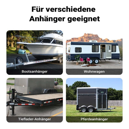 Stützfuß 900 kg Kurbel seitlich mit Schwenkhalterung, höhenverstellbare Anhängerstütze Fußpedal, Wohnwagen, Anhänger, - B&B Shop - 2000 Stockerau
