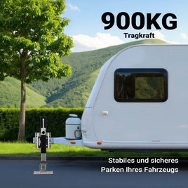 Stützfuß 900 kg Kurbel seitlich mit Schwenkhalterung, höhenverstellbare Anhängerstütze Fußpedal, Wohnwagen, Anhänger, - B&B Shop - 2000 Stockerau