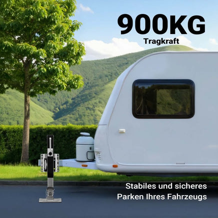 Stützfuß 900 kg Kurbel seitlich mit Schwenkhalterung, höhenverstellbare Anhängerstütze Fußpedal, Wohnwagen, Anhänger, - B&B Shop - 2000 Stockerau
