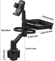 Universal 3 in 1 Getränkehalter Tisch Tablett, 360Grad drehbar, mit Handyhalter, Auto oder Wohnwagen - B&B Shop - 2000 Stockerau