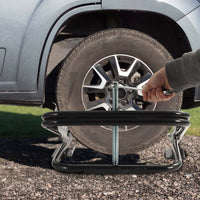 Wagenheber für Wohnmobil bis 1360 kg, Nivellierer, 14“ - 15“ Reifen, Stahl, Anhänger, Panne, inkl. Schraubschlüssel, Wohnwagen - B&B Shop - 2000 Stockerau