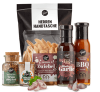 Wundertüte Herrenhandtasche by Gepps, Premium Feinkost, Geschenkbox, Scharfe und würzige Saucen, Gewürze und Senf - B&B Shop - 2000 Stockerau