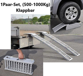 1 Paar Verladeschienen, Stahl, L 2000 mm, 500 kg, 2fach klappbar -auch Nutzbar als Auffahrbock-B&B Shop - 2000 Stockerau