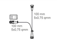 3-Kammerleuchte - Adapter zu Standardleitung 5-pol. Bajonett-B&B Shop - 2000 Stockerau
