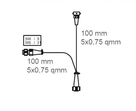 3-Kammerleuchte - Adapter zu Standardleitung 5-pol. Bajonett-B&B Shop - 2000 Stockerau