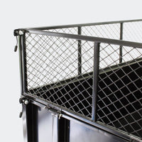 Kippanhänger 114x76x30cm mit Gitter und abnehmbaren Seitenwänden