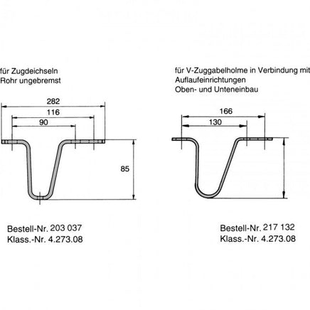 Abstützbügel V Rohr für Anhänger-B&B Shop - 2000 Stockerau