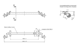 Achse ungebremst Alko 750 kg a=1000 c=1430, z.b Pongratz PA 190/6-B&B Shop - 2000 Stockerau