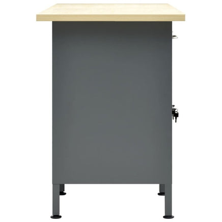 Arbeitstisch Schwarz 160 X 60 X 85 Cm Stahl-B&B Shop - 2000 Stockerau