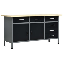 Arbeitstisch Schwarz 160 X 60 X 85 Cm Stahl-B&B Shop - 2000 Stockerau