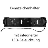 ASPÖCK - LED Kennzeichenhalter mit integrierter LED Beleuchtung 0,8 m Kabel, OHNE 3.Bremsleuchte 12V