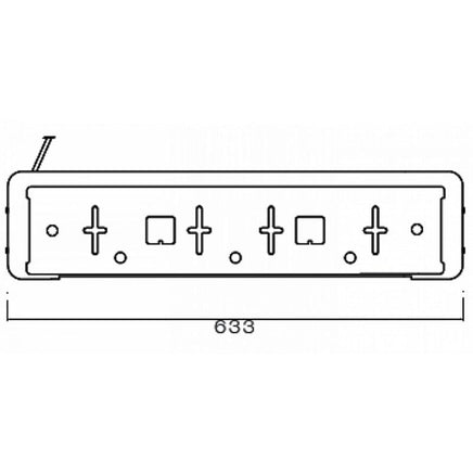 ASPÖCK - LED Kennzeichenhalter mit 0,8 m Kabel, OHNE 3.Bremsleuchte B&B Shop - 2000 Stockerau